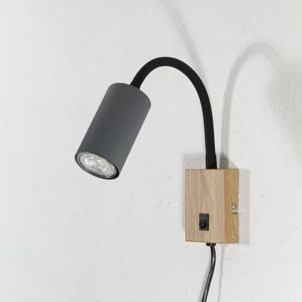 Globo - Aplique flexible 1xGU10/25W/230V gris/marrón