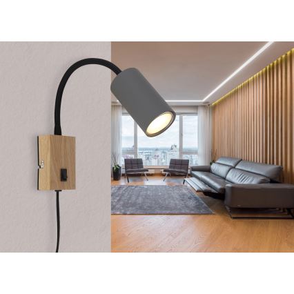 Globo - Aplique flexible 1xGU10/25W/230V gris/marrón