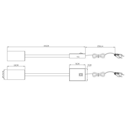 Globo - Aplique flexible 1xGU10/25W/230V gris/marrón