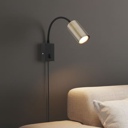 Globo - Aplique flexible 1xGU10/25W/230V negro/latón