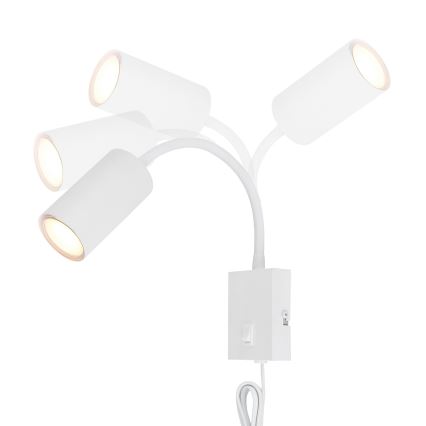 Globo - Aplique flexible 1xGU10/25W/230V blanco