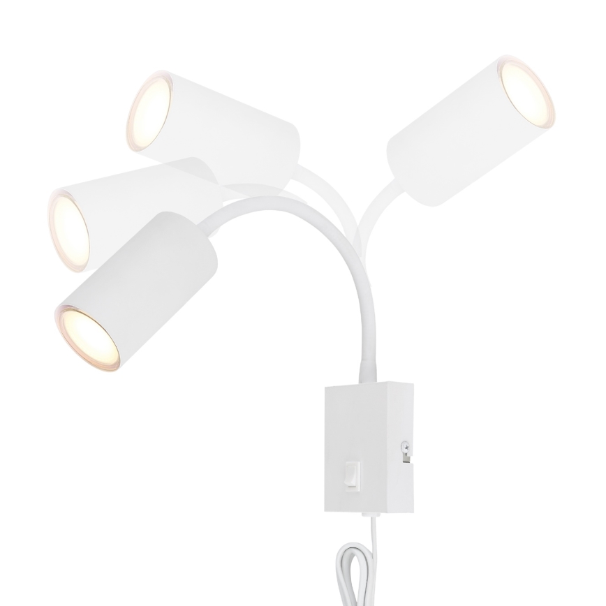 Globo - Aplique flexible 1xGU10/25W/230V blanco