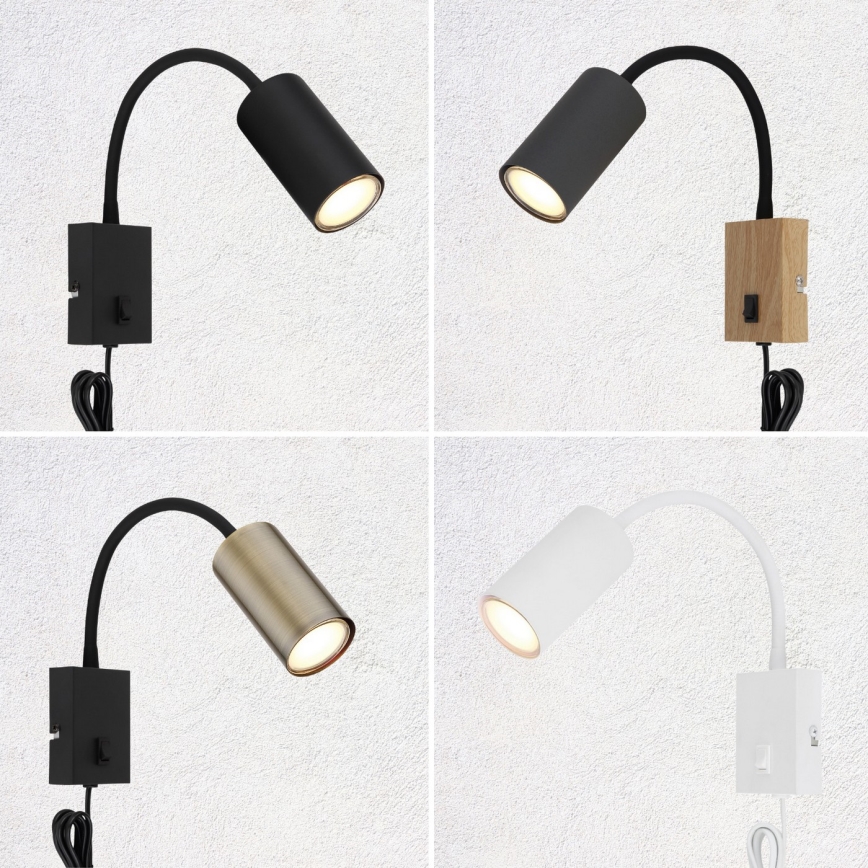 Globo - Aplique flexible 1xGU10/25W/230V blanco