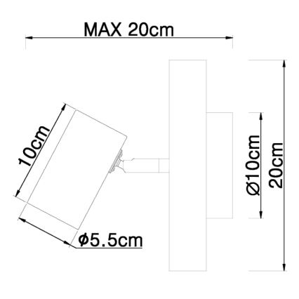 Globo - Lámpara de pared con foco 1xGU10/5W/230V madera/metal