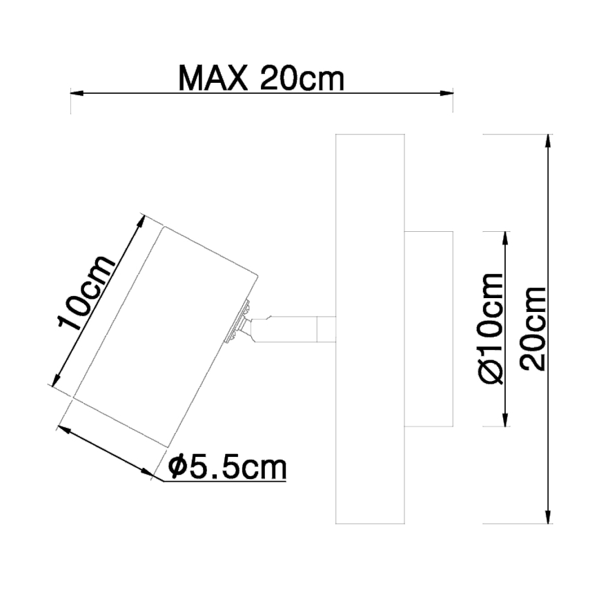 Globo - Lámpara de pared con foco 1xGU10/5W/230V madera/metal