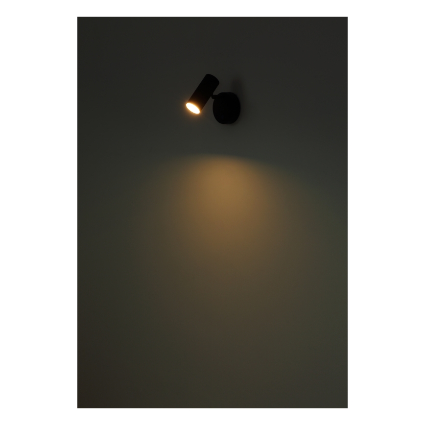 Globo - Foco de pared LED recargable y regulable LED/0,4W/3,7V 1800 mAh negro