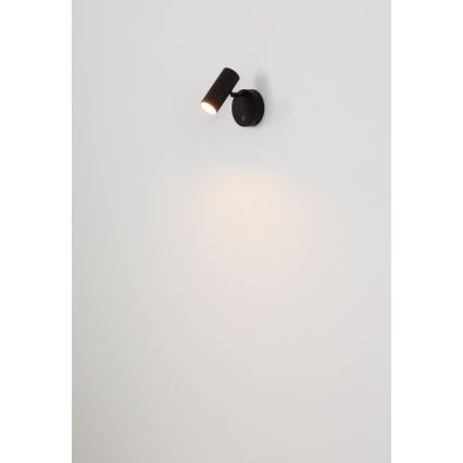 Globo - Foco de pared LED recargable y regulable LED/0,4W/3,7V 1800 mAh negro