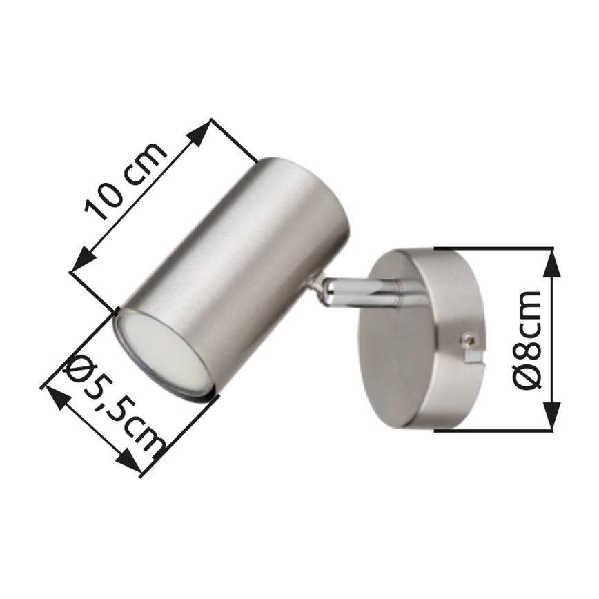 Globo - Foco de pared 1xGU10/25W/230V cromo mate