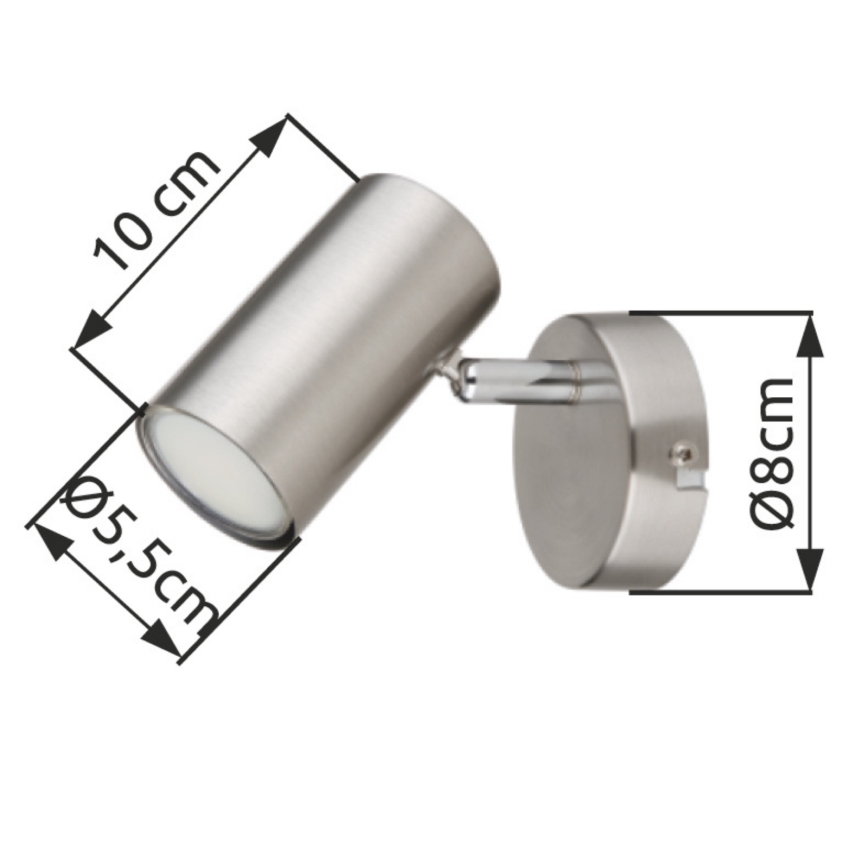 Globo - Foco de pared 1xGU10/25W/230V cromo mate