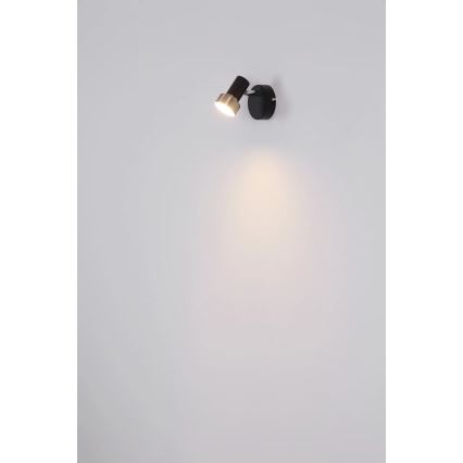 Globo - Foco de pared 1xGU10/25W/230V negro/dorado