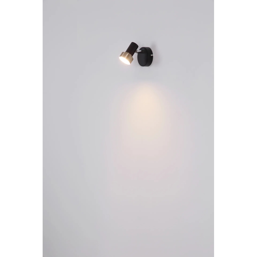 Globo - Foco de pared 1xGU10/25W/230V negro/dorado