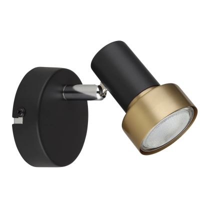Globo - Foco de pared 1xGU10/25W/230V negro/dorado