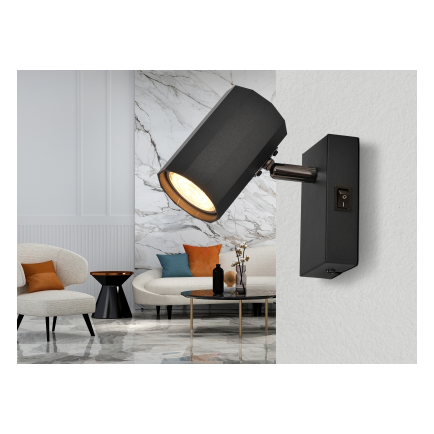 Globo - Foco de pared 1xGU10/25W/230V negro