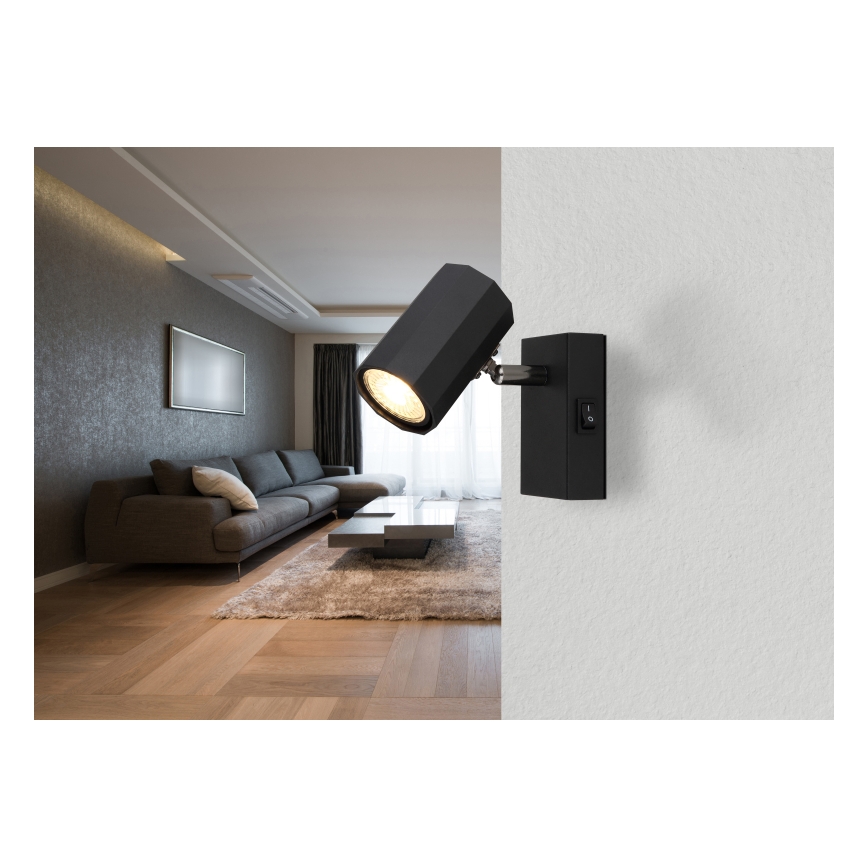 Globo - Foco de pared 1xGU10/25W/230V negro