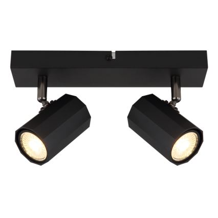 Globo - Foco 2xGU10/25W/230V negro