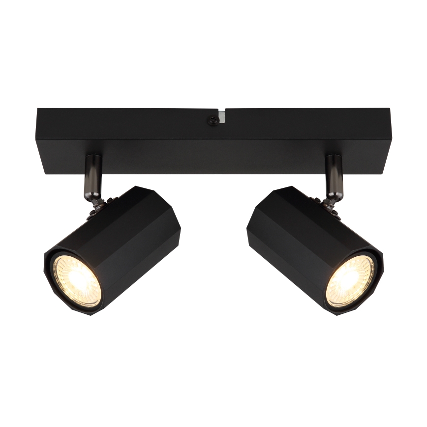 Globo - Foco 2xGU10/25W/230V negro