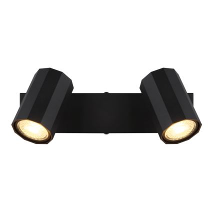 Globo - Foco 2xGU10/25W/230V negro
