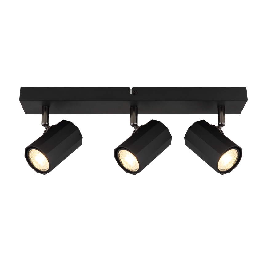 Globo - Foco 3xGU10/25W/230V negro