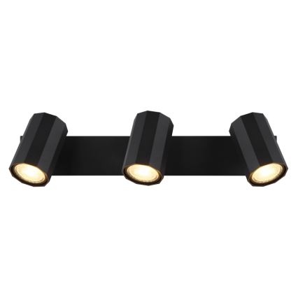 Globo - Foco 3xGU10/25W/230V negro