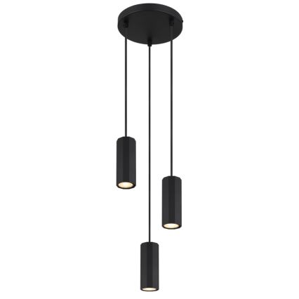 Globo - Lámpara colgante 3xGU10/25W/230V negro
