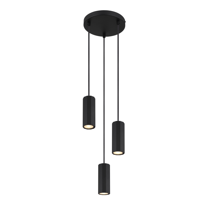 Globo - Lámpara colgante 3xGU10/25W/230V negro