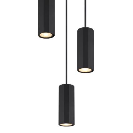 Globo - Lámpara colgante 3xGU10/25W/230V negro