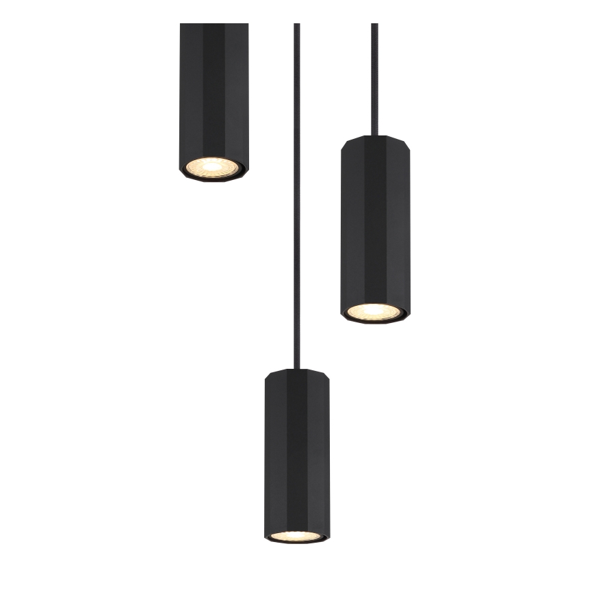 Globo - Lámpara colgante 3xGU10/25W/230V negro