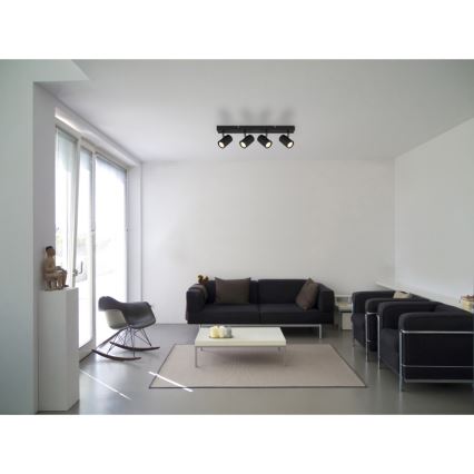 Globo - Foco 4xGU10/25W/230V negro