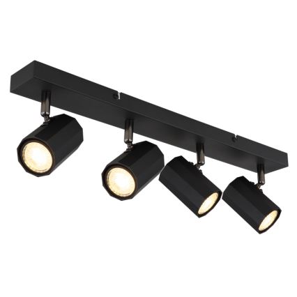 Globo - Foco 4xGU10/25W/230V negro