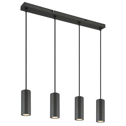 Globo - Lámpara colgante 4xGU10/25W/230V negro