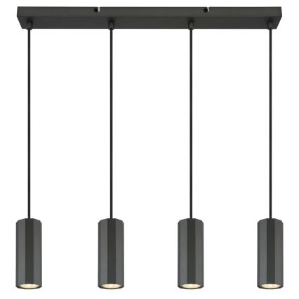 Globo - Lámpara colgante 4xGU10/25W/230V negro