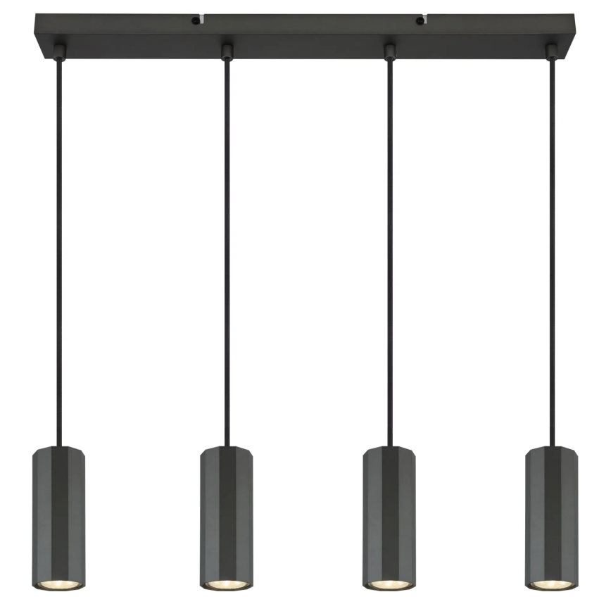Globo - Lámpara colgante 4xGU10/25W/230V negro