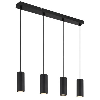 Globo - Lámpara colgante 4xGU10/25W/230V negro