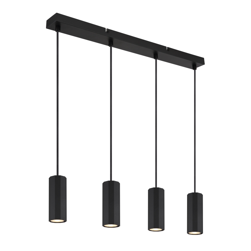Globo - Lámpara colgante 4xGU10/25W/230V negro