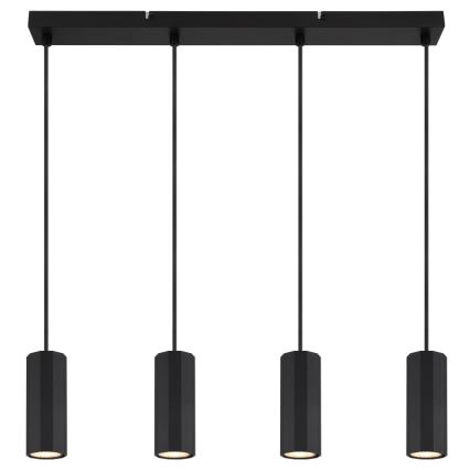Globo - Lámpara colgante 4xGU10/25W/230V negro