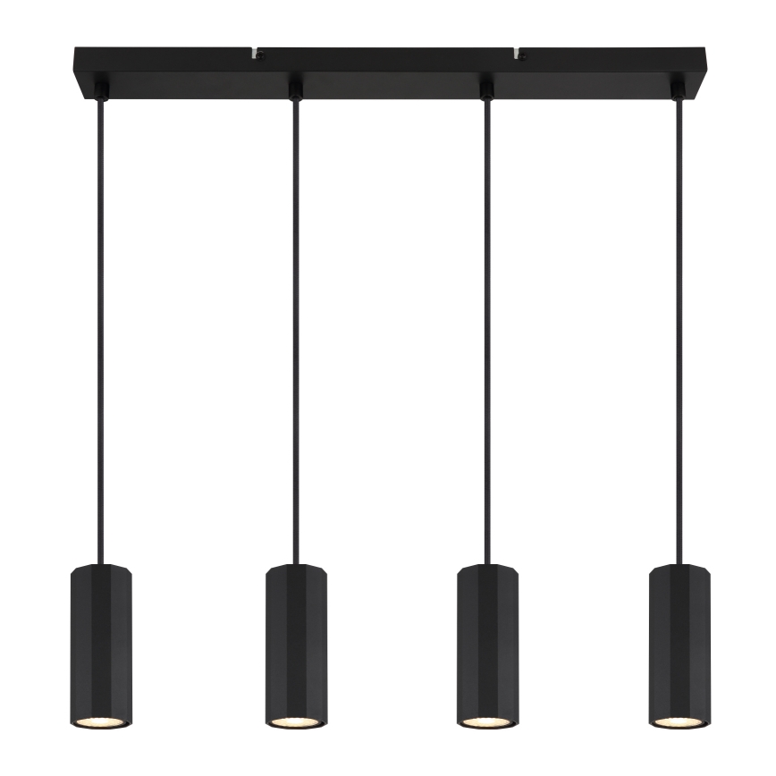 Globo - Lámpara colgante 4xGU10/25W/230V negro