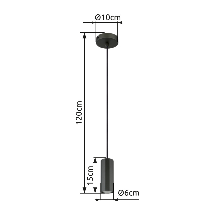 Globo - Lámpara colgante 1xGU10/25W/230V negro