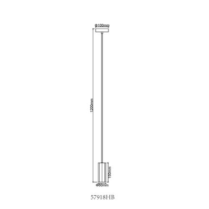 Globo - Lámpara colgante 1xGU10/25W/230V negro