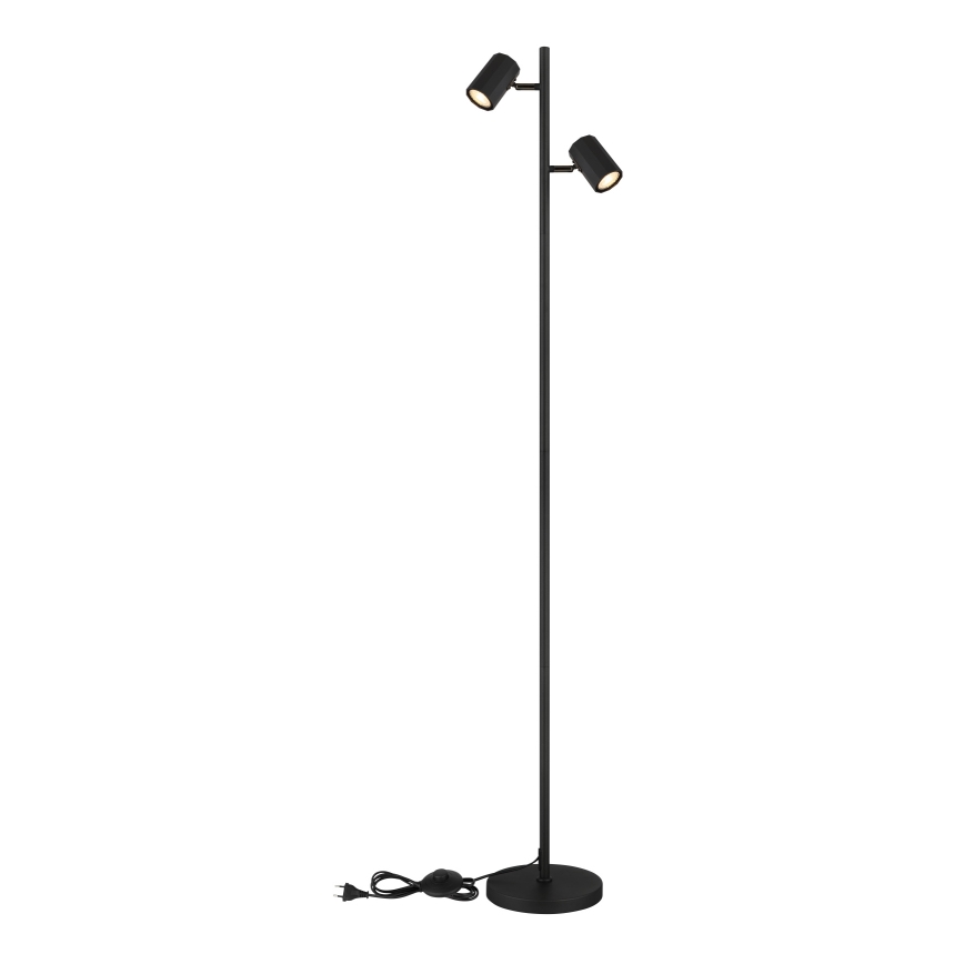 Globo - Lámpara de pie 2xGU10/5W/230V negro