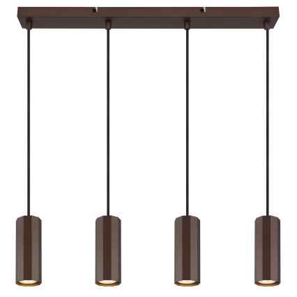 Globo - Lámpara colgante 4xGU10/25W/230V marrón