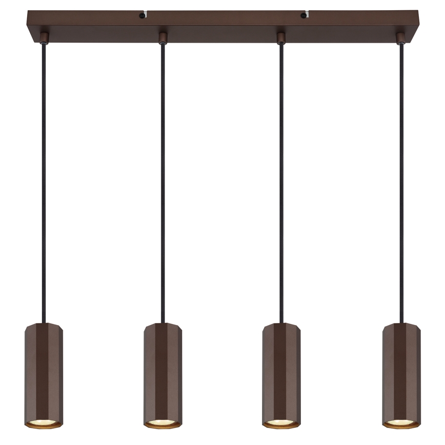 Globo - Lámpara colgante 4xGU10/25W/230V marrón