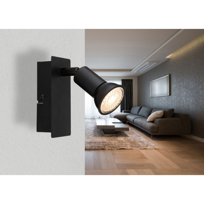 Globo - Foco de pared 1xGU10/35W/230V negro