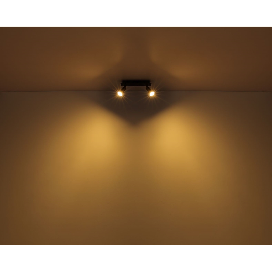 Globo - Foco 2xGU10/35W/230V negro