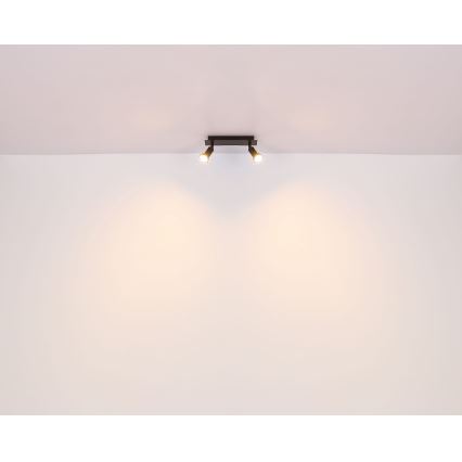 Globo - Foco 2xGU10/35W/230V negro