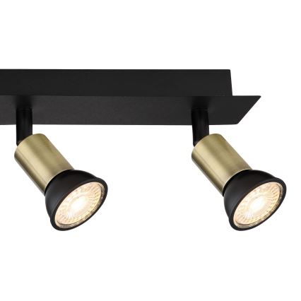 Globo - Foco 4xGU10/35W/230V negro/latón