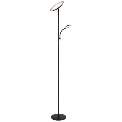 Globo - Lámpara de pie LED regulable LED/20W/230V+ LED/5W 3000/4000/6500K negro