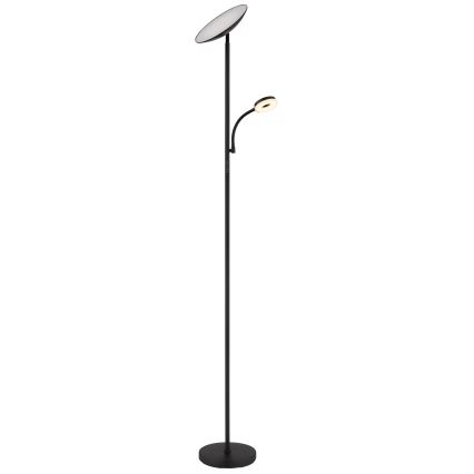 Globo - Lámpara de pie LED regulable LED/20W/230V+ LED/5W 3000/4000/6500K negro
