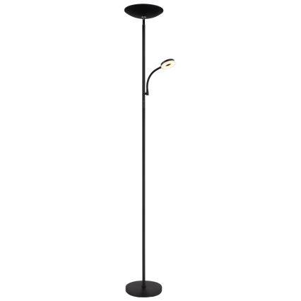 Globo - Lámpara de pie LED regulable LED/20W/230V+ LED/5W 3000/4000/6500K negro