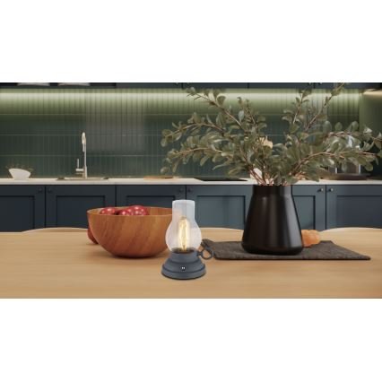 Globo - LED Lámpara de mesa táctil recargable y regulable LED/1W/3,7V 1200 mAh antracita