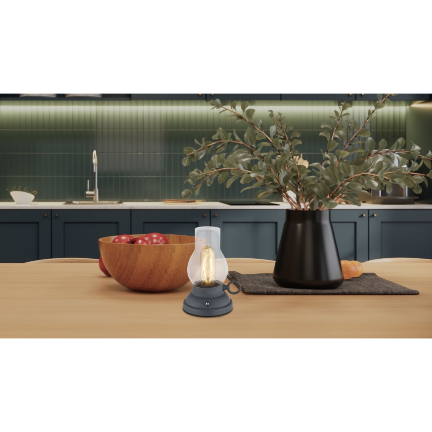 Globo - LED Lámpara de mesa táctil recargable y regulable LED/1W/3,7V 1200 mAh antracita